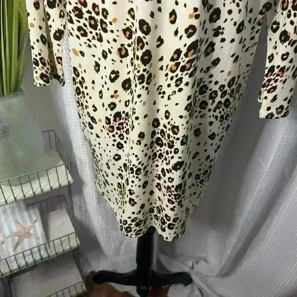 Chicos Women’s 0 US Small Long Sleeve Tunic Cheetah Animal Print Blouse Top - Picture 9 of 12